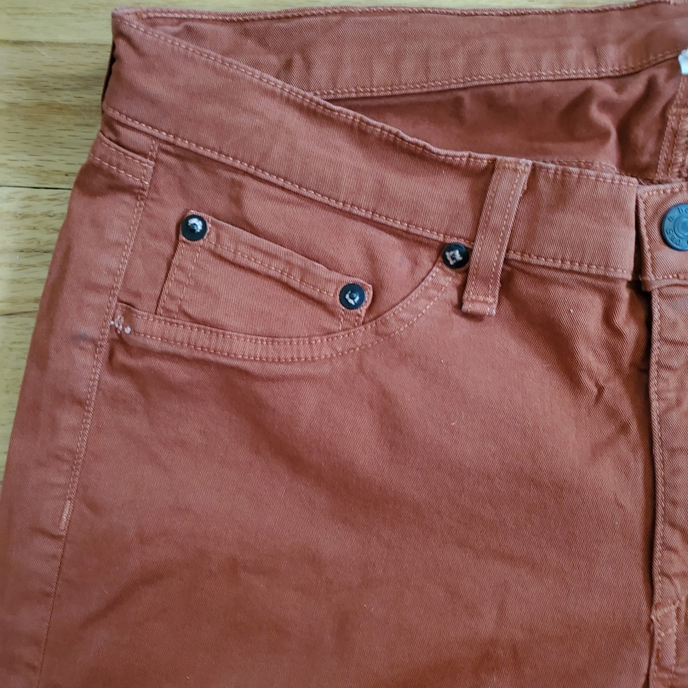Rag & Bone Jean Legging Burnt Orange Rust Slim Fit Pants Made in USA Sz 31 - Picture 4 of 12